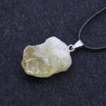 Naszyjnik z cytrynem – naturalny – obfitość i energia