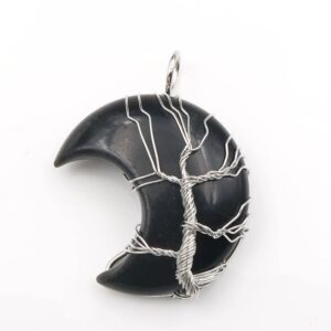 Czarny agat półksiężyc