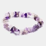 Bransoletka z ametystem – surowa – spokój i intuicja – uniwersalna