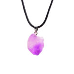 Naszyjnik z ametystem – naturalny – spokój i intuicja