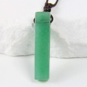 Naszyjnik z zielonym awenturynem geometrycznym