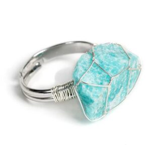 Pierścionek z amazonitem