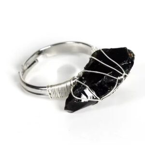 Pierścionek z obsydianem