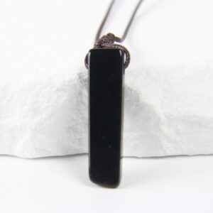 Naszyjnik z Obsydianem - kamień geometryczny