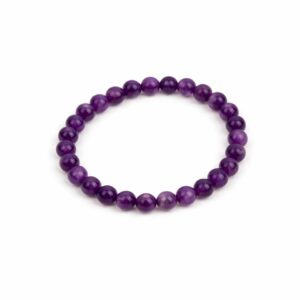 Bransoletka z ametystem – koraliki – spokój i intuicja – uniwersalna
