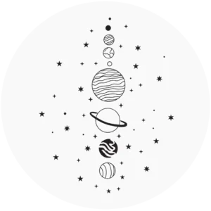 Numerologia – kalkulator daty urodzenia, jaką liczbą jestem – ilustracja z planetami