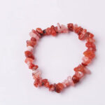 Bransoletka z czerwonym agatem – surowa – siła i motywacja – uniwersalna