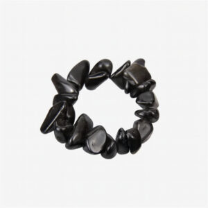 Pierścionek z obsydianem – naturalny – ochrona i oczyszczenie