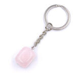 Zawieszka z Różowym Kwarcem - Brelok z kamieniem – łagodność i ciepło