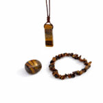 Zestaw z Kwarcem Tygrysie Oko - odwaga i pewność siebie